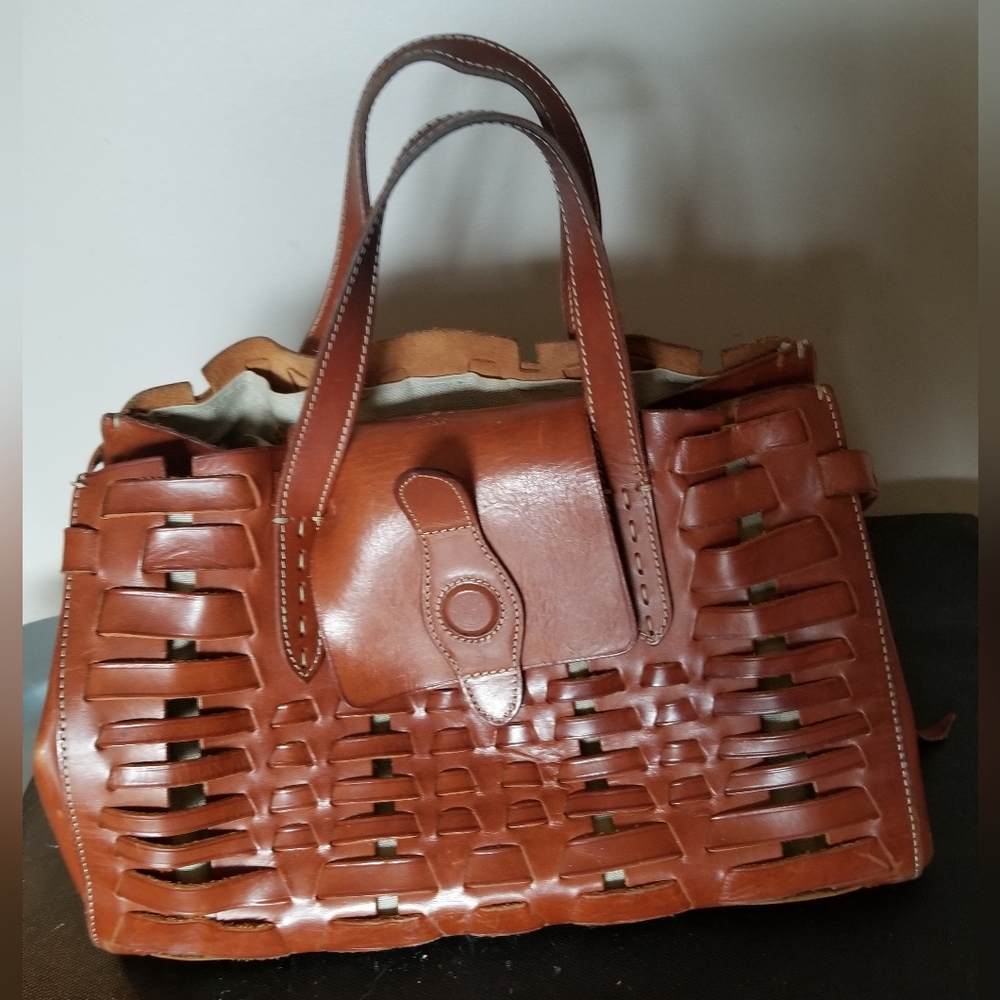 Italian Woven Leather Handbag